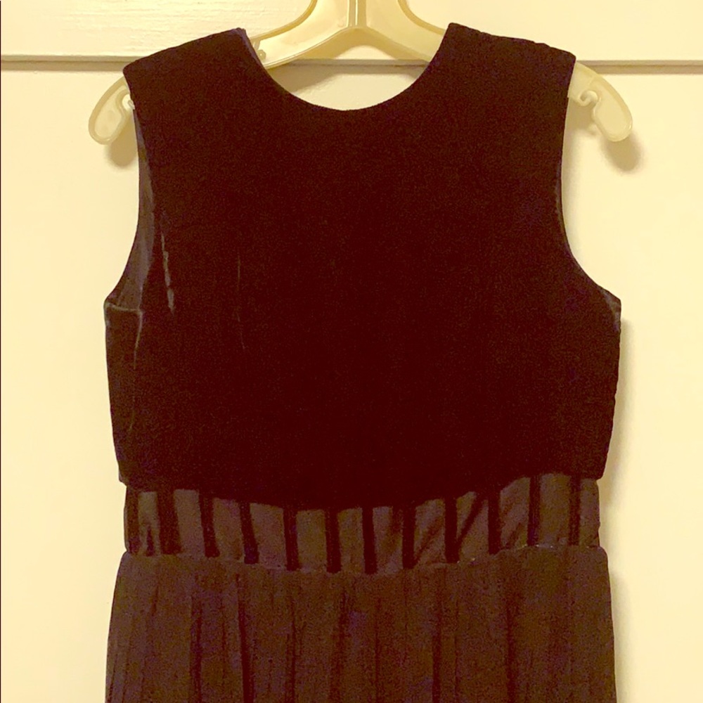 Vintage velvet & pleated chiffon formal jumpsuit!